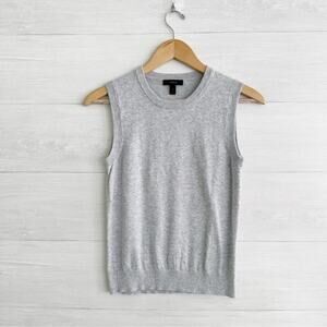 J.Crew - Pale gray heather sleeveless lightweight cotton Small